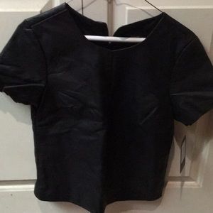 Black leather top new w tags